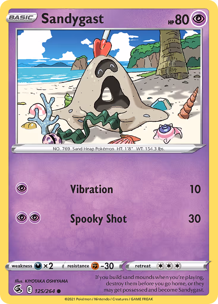 Sandygast 125/264 Pokemon card