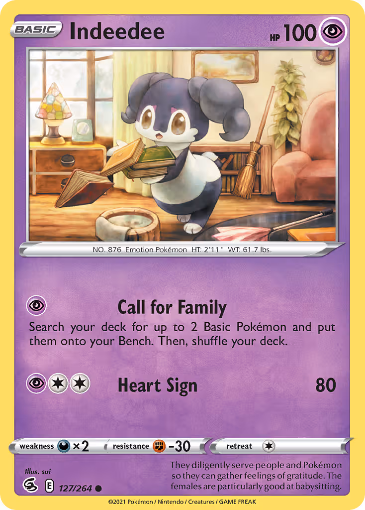 Indeedee 127/264 Pokemon card