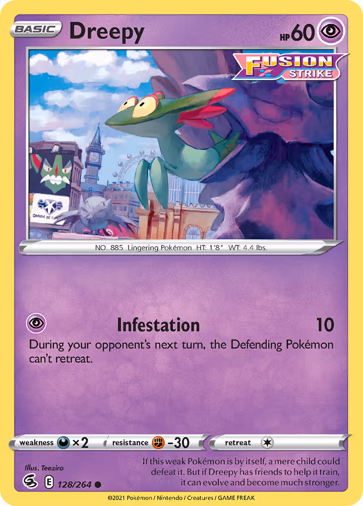 Dreepy 128/264 Pokemon card