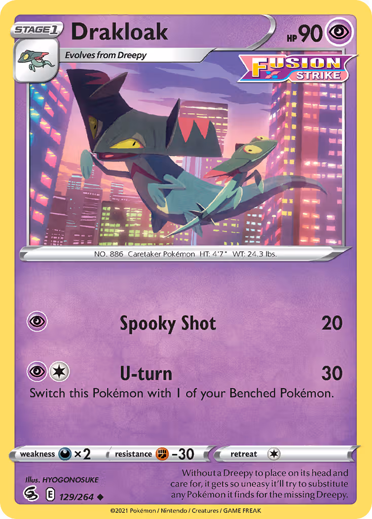 Drakloak 129/264 Pokemon card