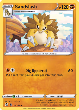 Sandslash 132/264 Pokemon card
