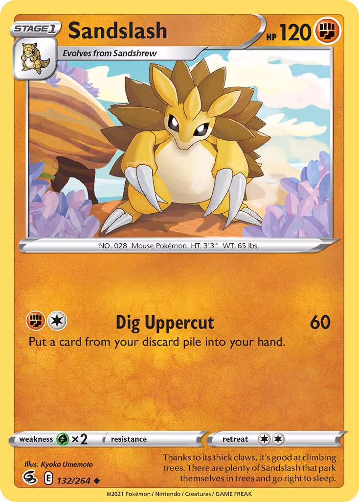 Sandslash 132/264 Pokemon card