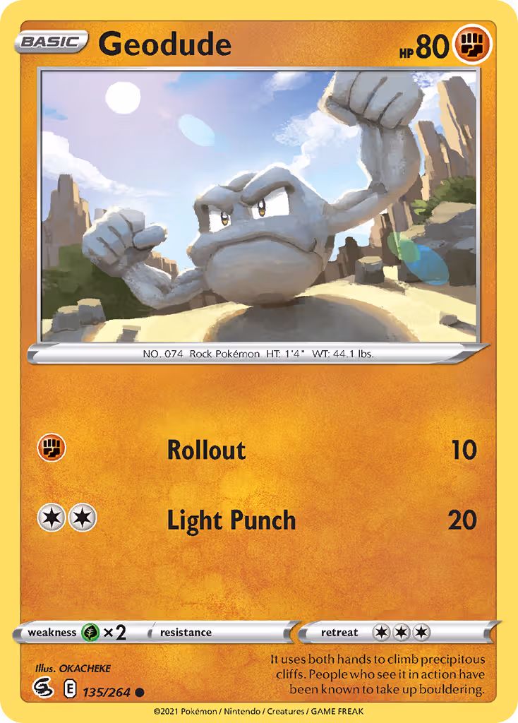 Geodude 135/264 Pokemon card