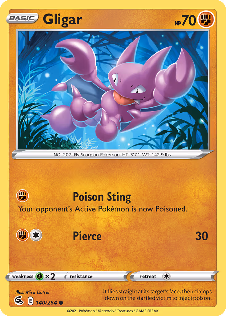 Gligar 140/264 Pokemon card