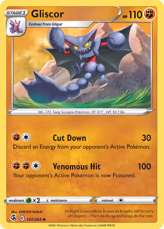 Gliscor 141/264 Pokemon card