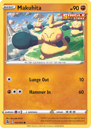 Makuhita 142/264 Pokemon card