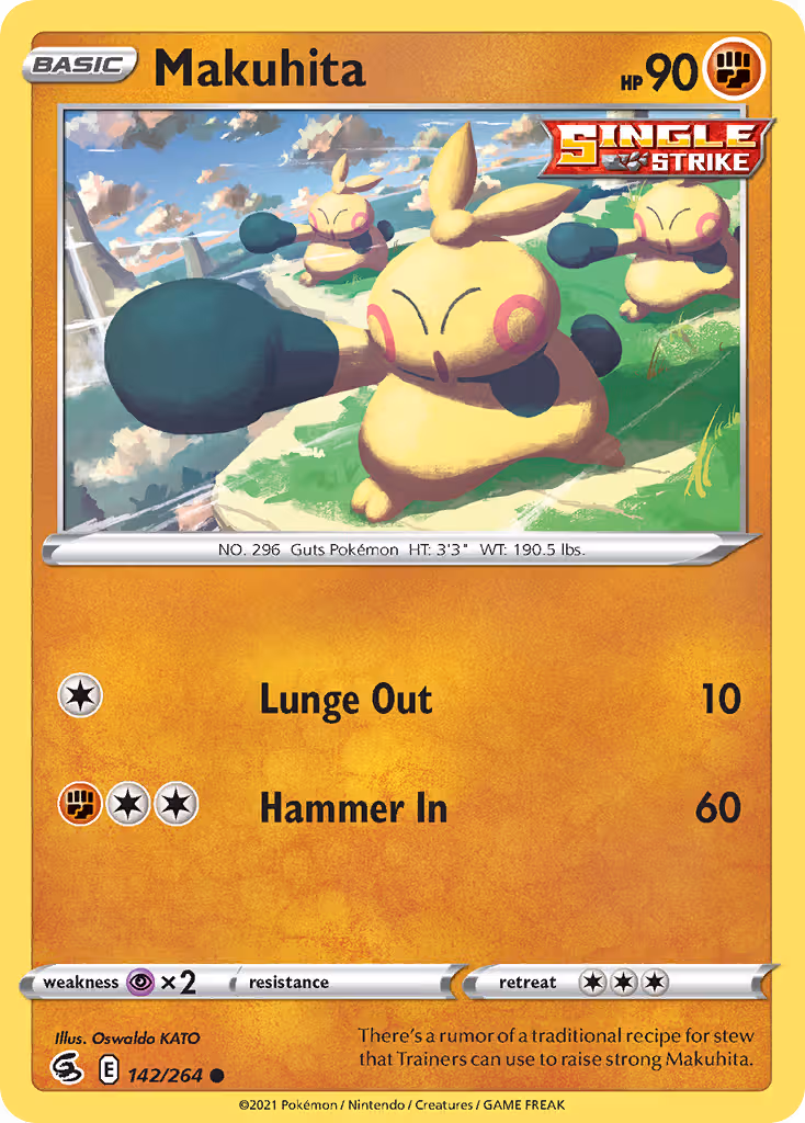 Makuhita 142/264 Pokemon card