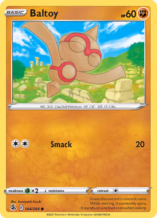 Baltoy 144/264 Pokemon card