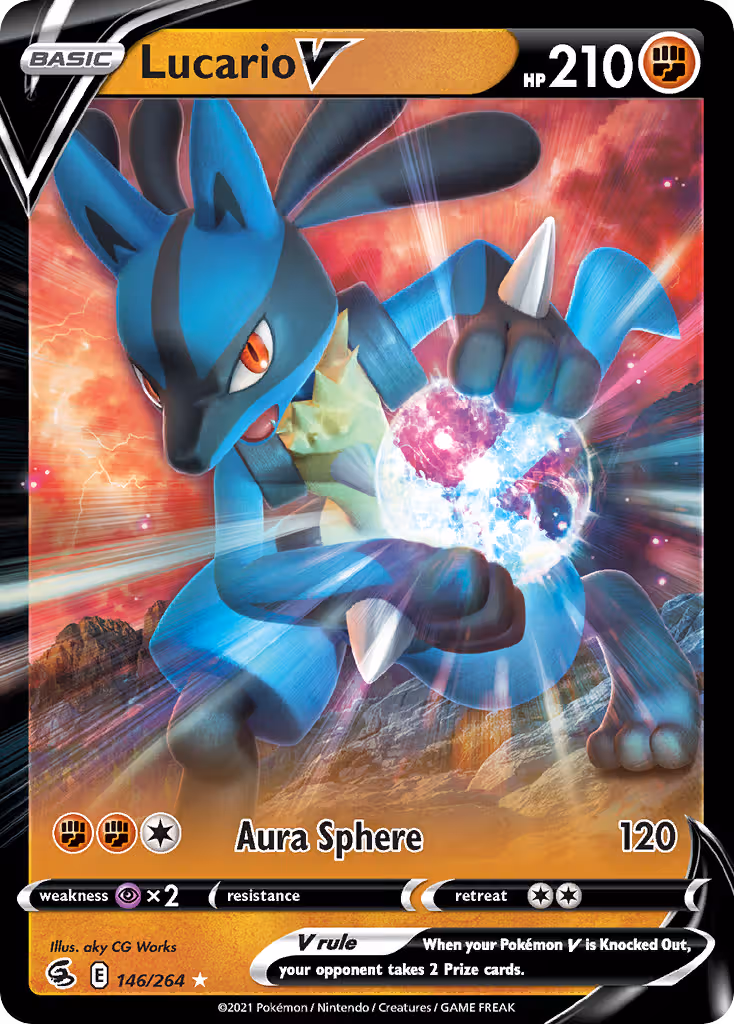 Lucario V 146/264 Pokemon card