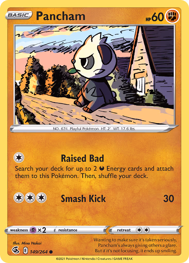 Pancham 149/264 Pokemon card