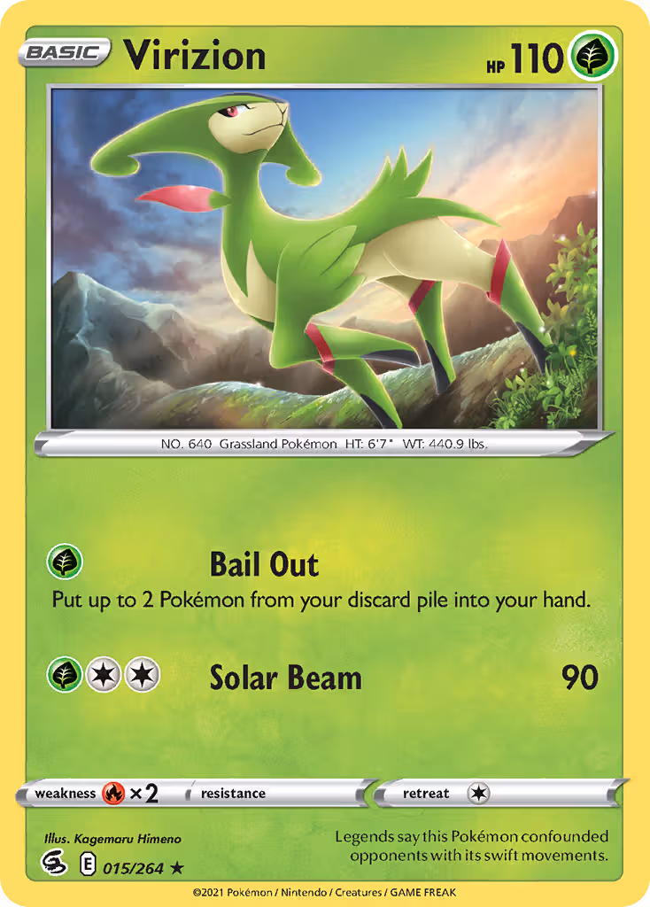 Virizion 15/264 Pokemon card