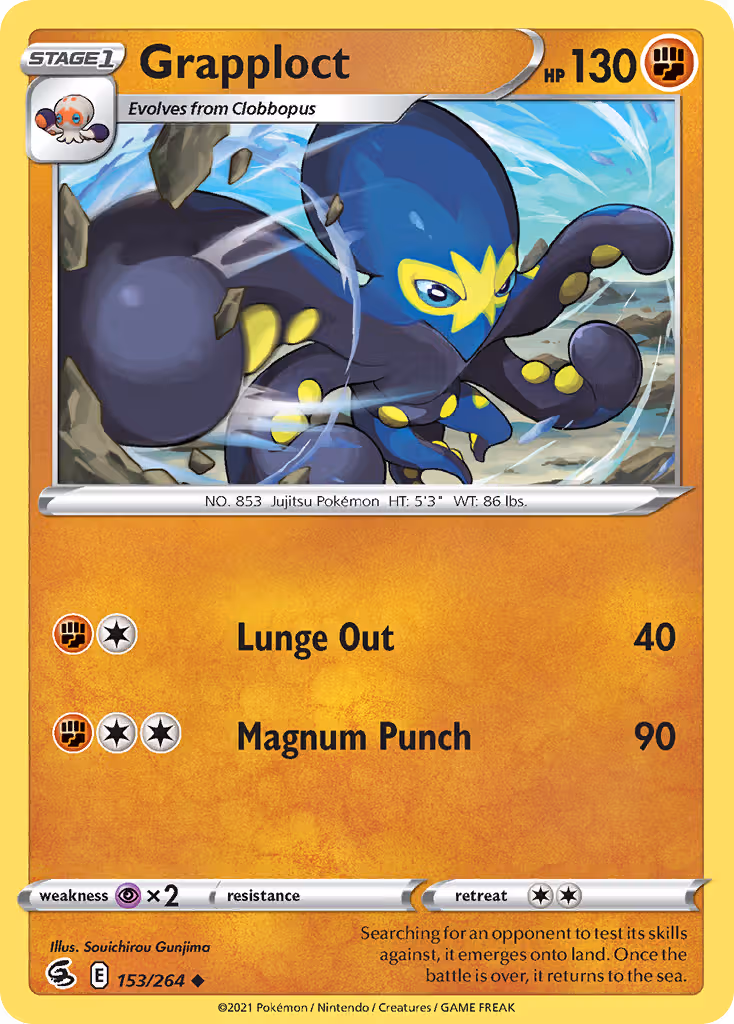 Grapploct 153/264 Pokemon card