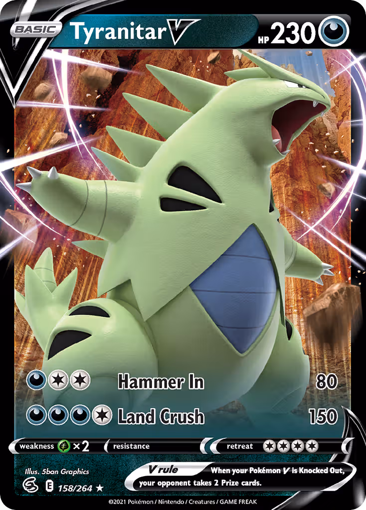 Tyranitar V 158/264 Pokemon card