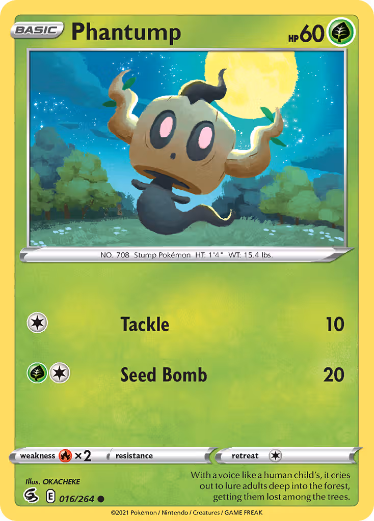 Phantump 16/264 Pokemon card