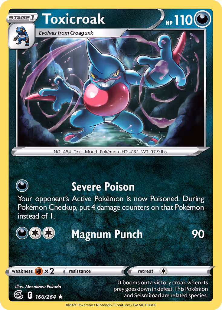 Toxicroak 166/264 Pokemon card