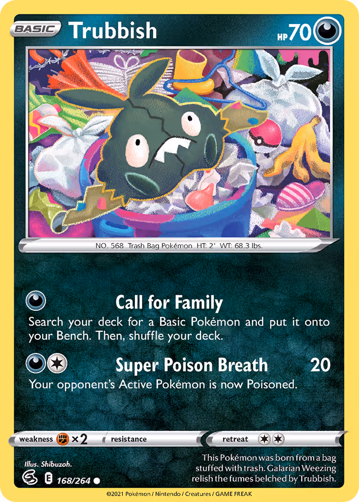 Trubbish 168/264 Pokemon card