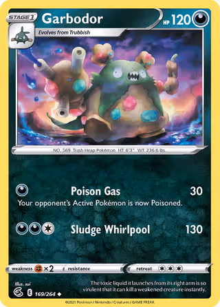 Garbodor 169/264 Pokemon card