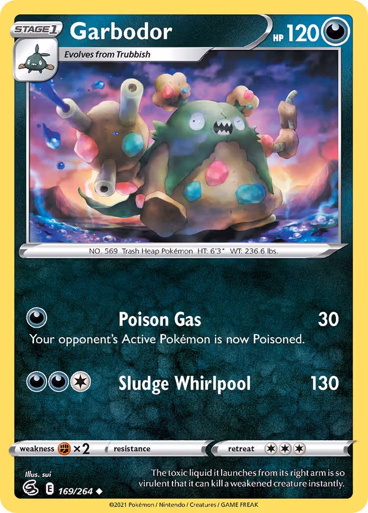 Garbodor 169/264 Pokemon card