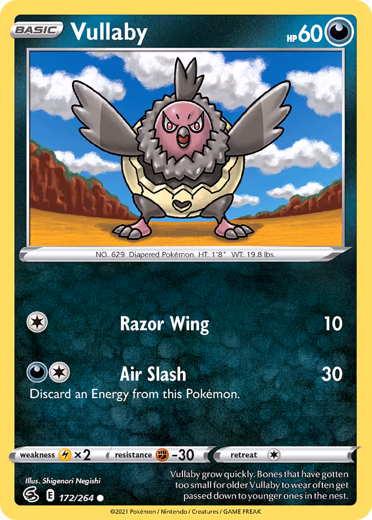 Vullaby 172/264 Pokemon card
