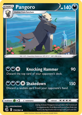 Pangoro 174/264 Pokemon card