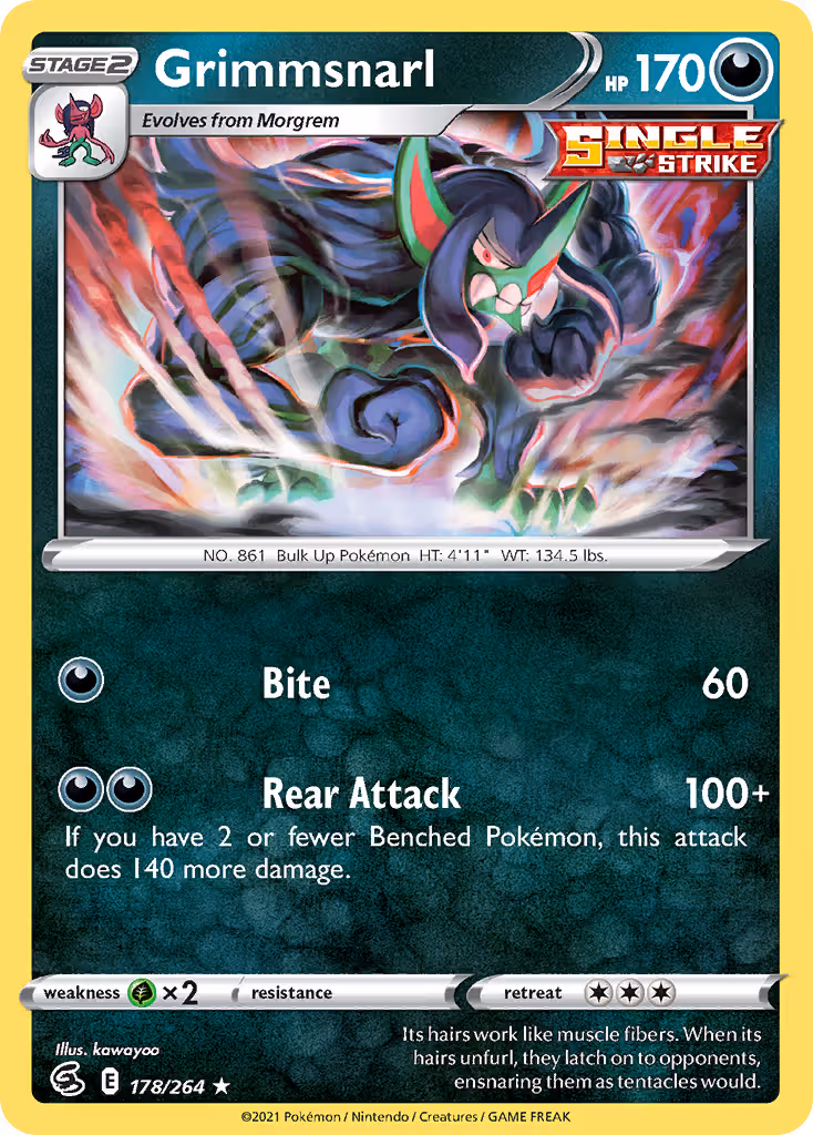 Grimmsnarl 178/264 Pokemon card