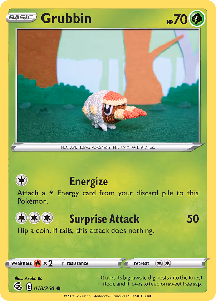 Grubbin 18/264 Pokemon card