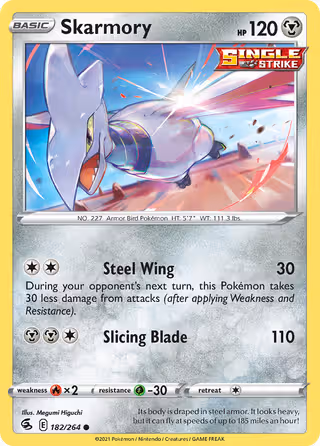 Skarmory 182/264 Pokemon card