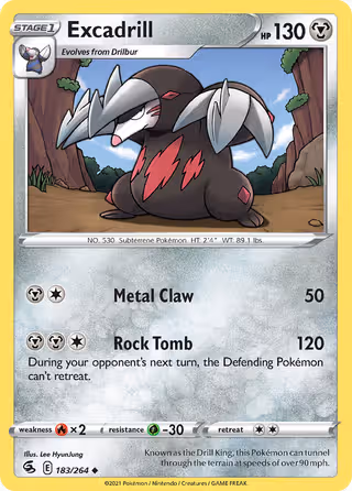 Excadrill 183/264 Pokemon card
