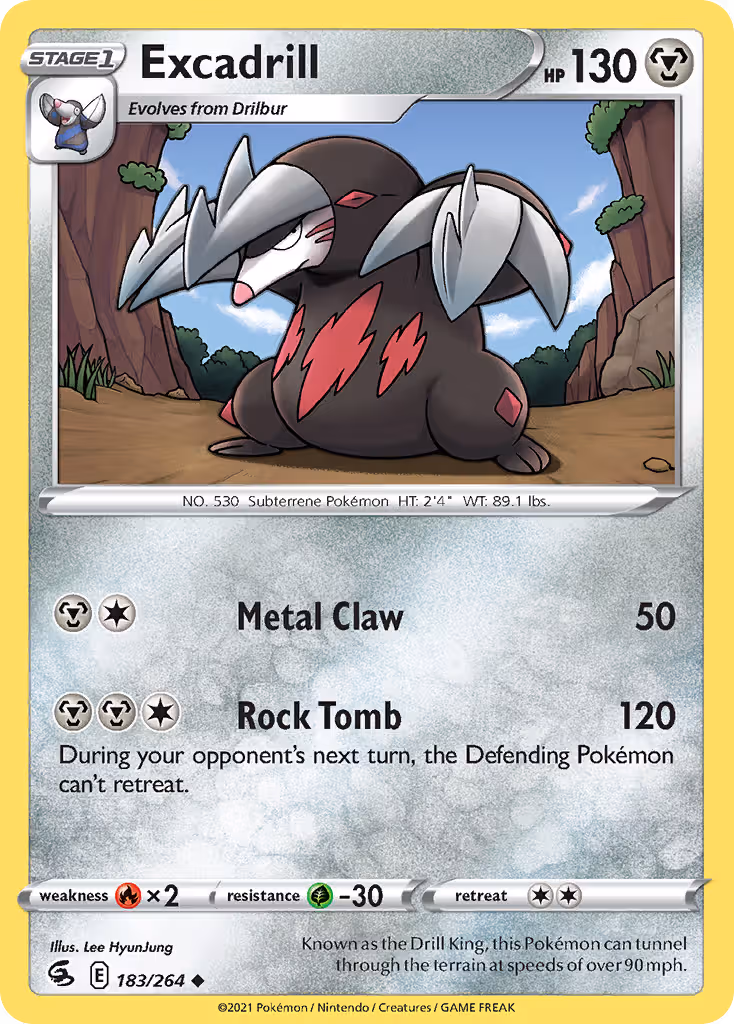 Excadrill 183/264 Pokemon card