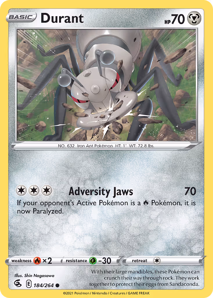 Durant 184/264 Pokemon card