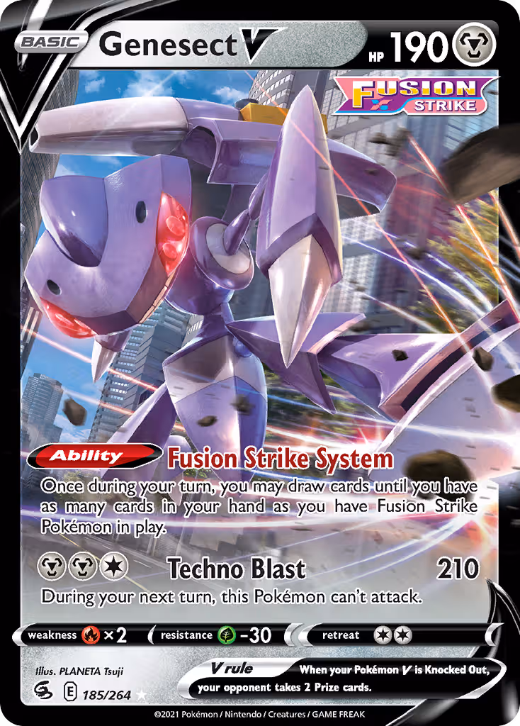 Genesect V 185/264 Pokemon card