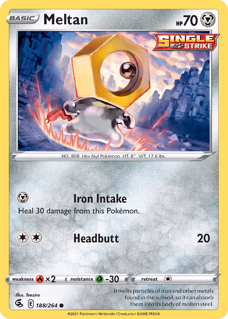 Meltan 188/264 Pokemon card