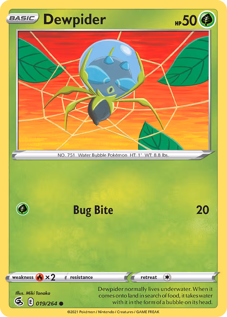 Dewpider 19/264 Pokemon card