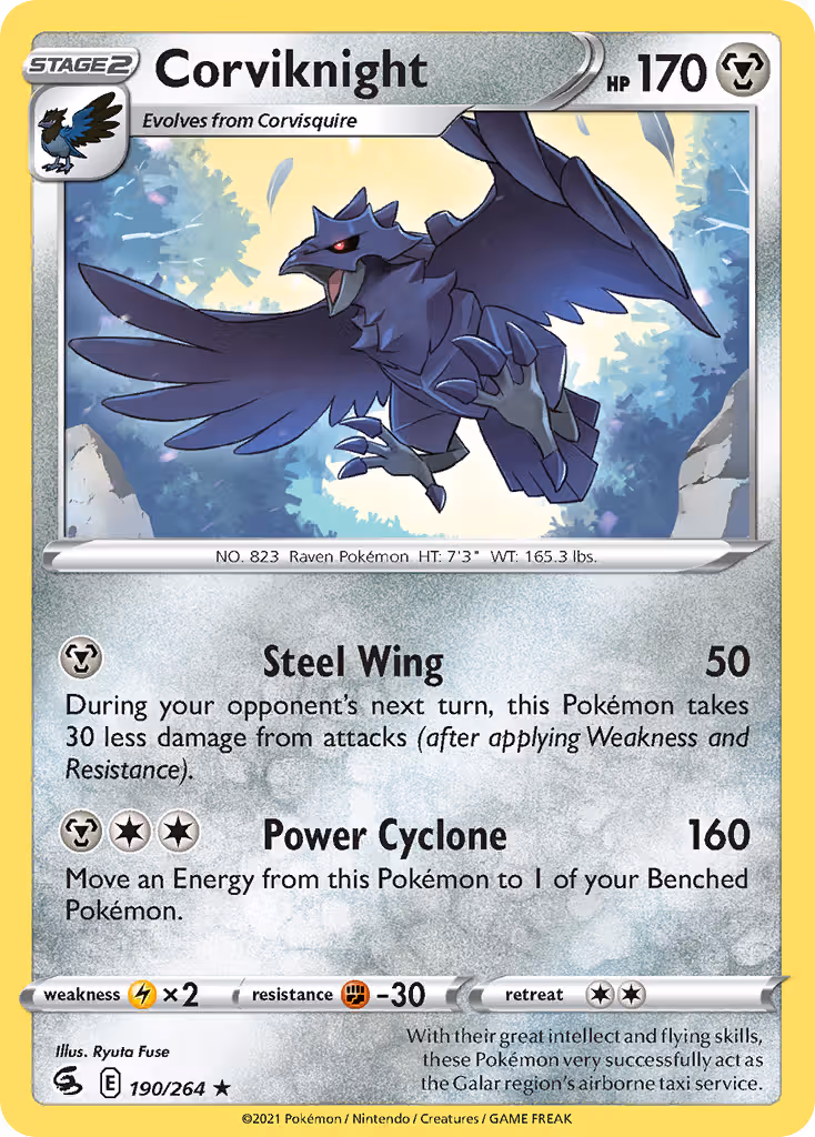 Corviknight 190/264 Pokemon card