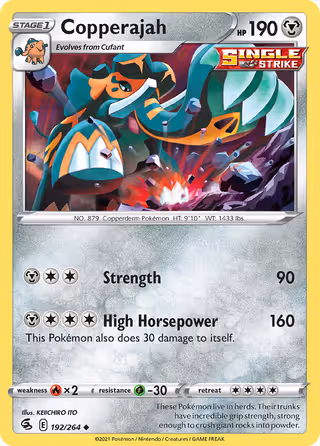 Copperajah 192/264 Pokemon card