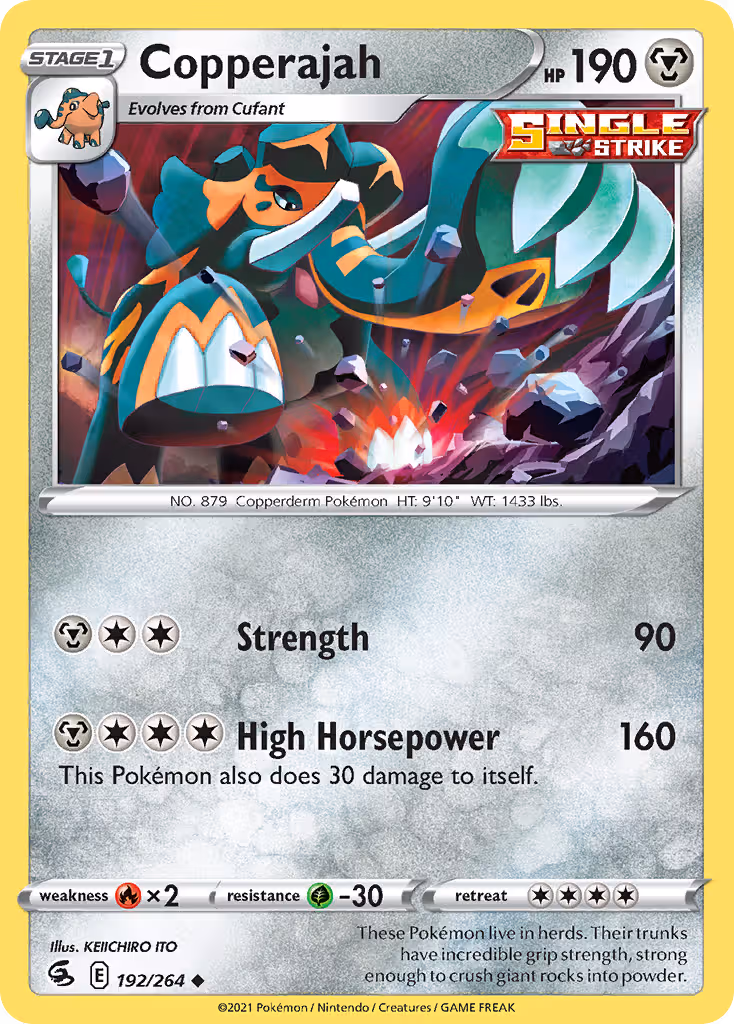 Copperajah 192/264 Pokemon card
