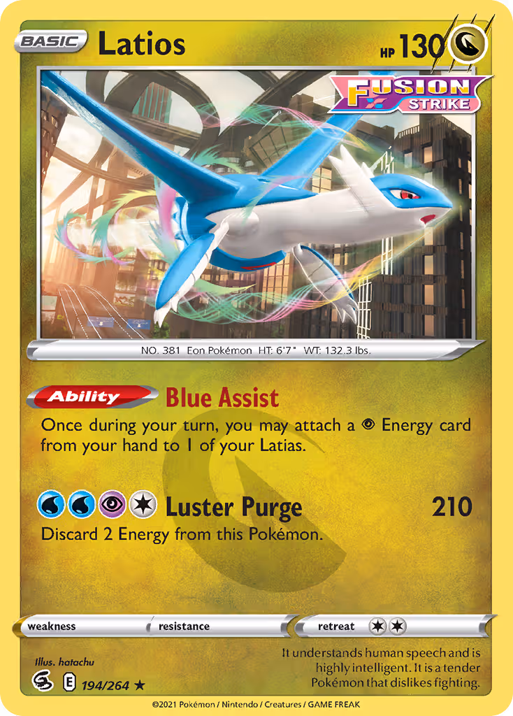 Latios 194/264 Pokemon card
