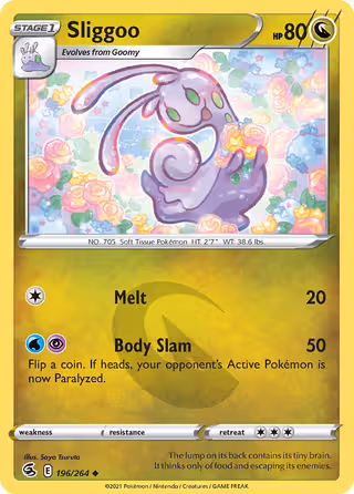 Sliggoo 196/264 Pokemon card
