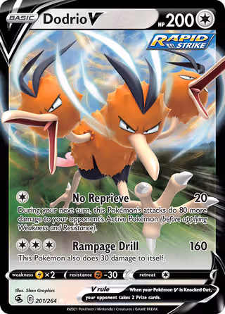 Dodrio V 201/264 Pokemon card