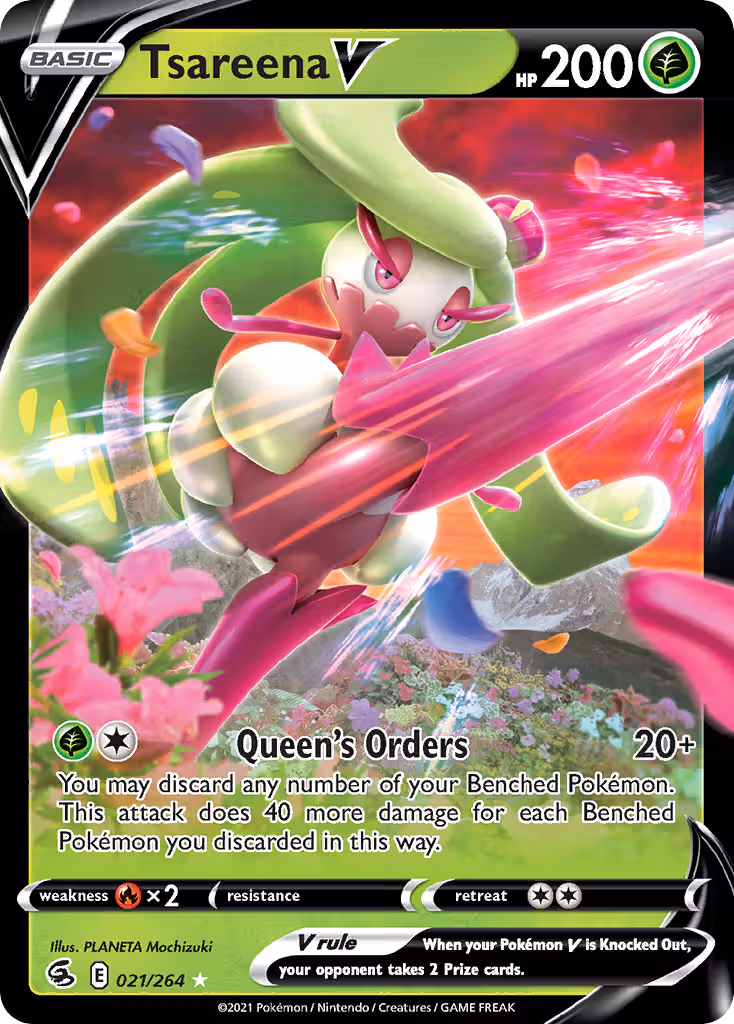 Tsareena V 21/264 Pokemon card