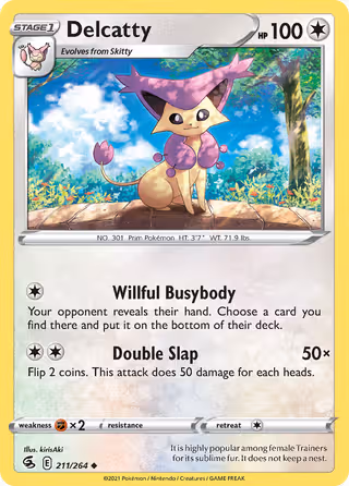 Delcatty 211/264 Pokemon card