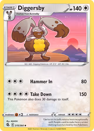Diggersby 215/264 Pokemon card