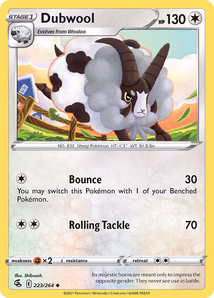 Dubwool 223/264 Pokemon card