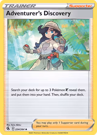 Adventurer's Discovery 224/264 Pokemon card