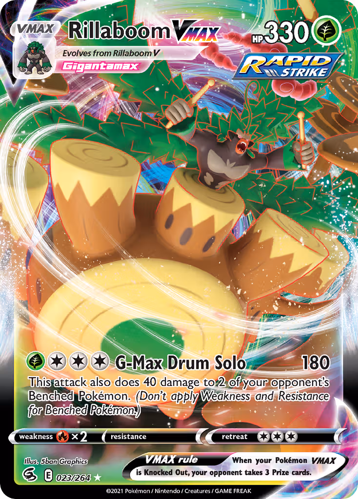 Rillaboom VMAX 23/264 Pokemon card