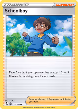 Schoolboy 238/264 Pokemon card