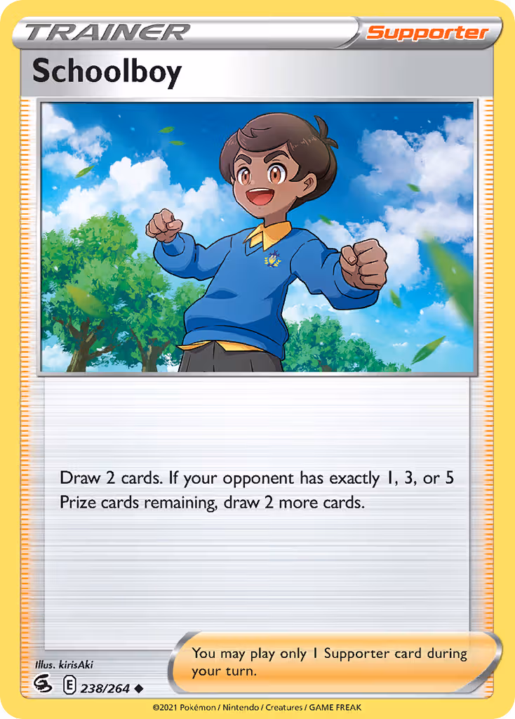 Schoolboy 238/264 Pokemon card