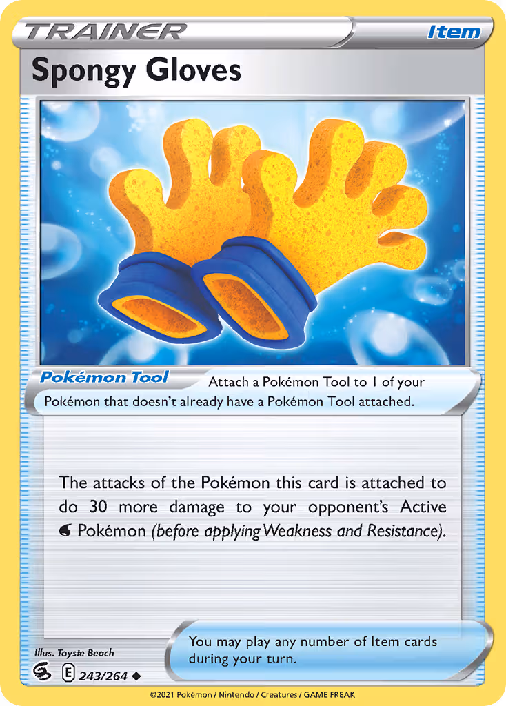 Spongy Gloves 243/264 Pokemon card