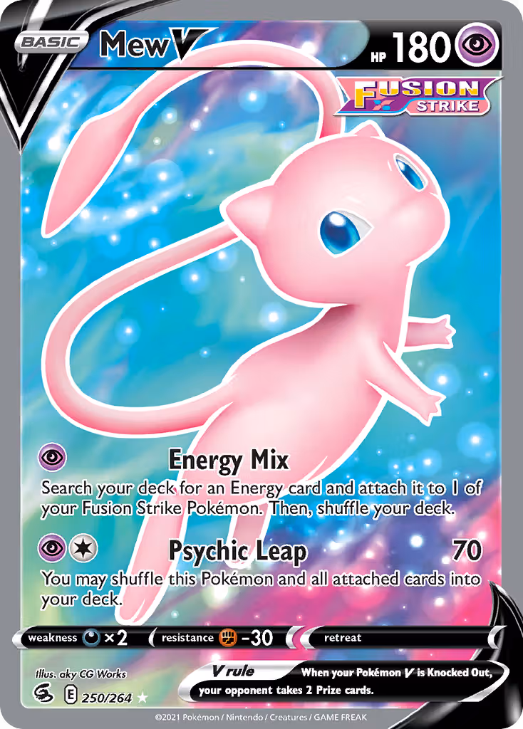 Mew V 250/264 Pokemon card