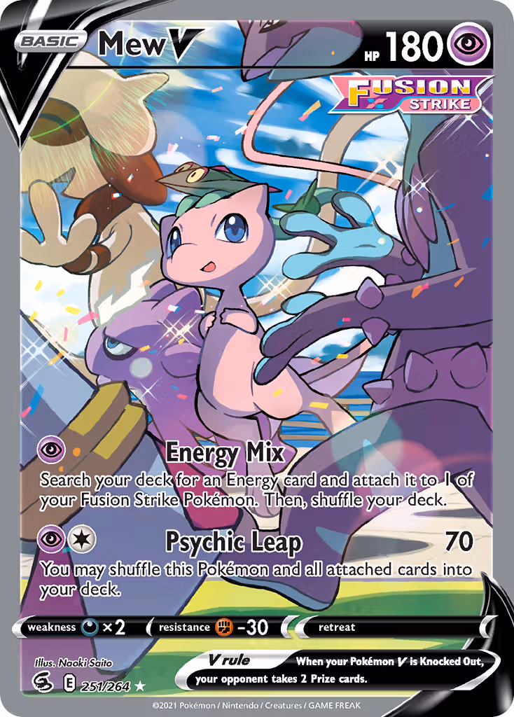Mew V 251/264 Pokemon card
